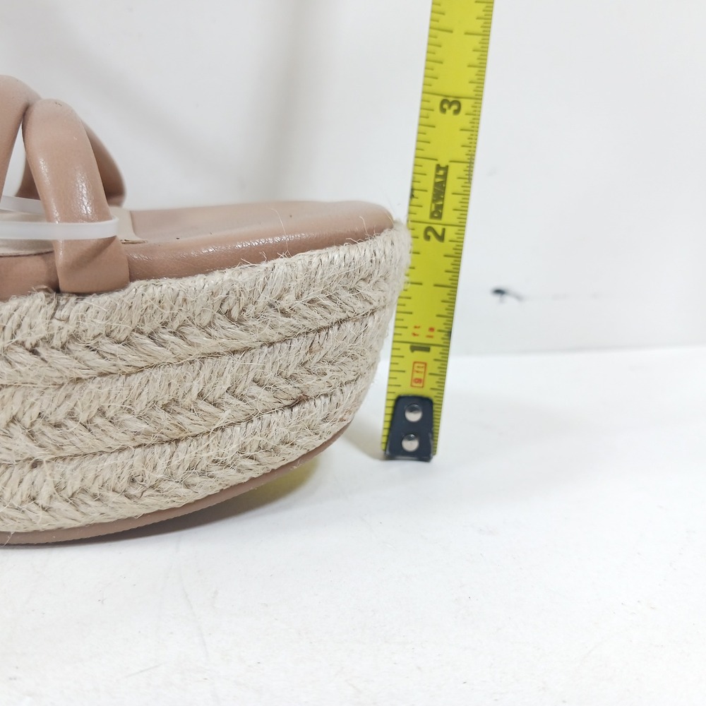 BP Cohan Tan Nude Espadrille Wedge Sandals Platform Strappy 6.5M BPCOHAN-PU - Picture 6 of 8